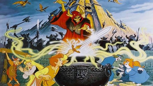 1990s animated Black Cauldron style reference