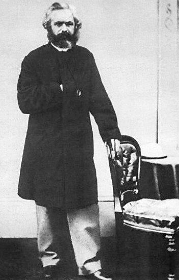 Statue of Karl Marx, whose overcoat anchors Peter Stallybrass’s essay 'Marx’s Coat'.